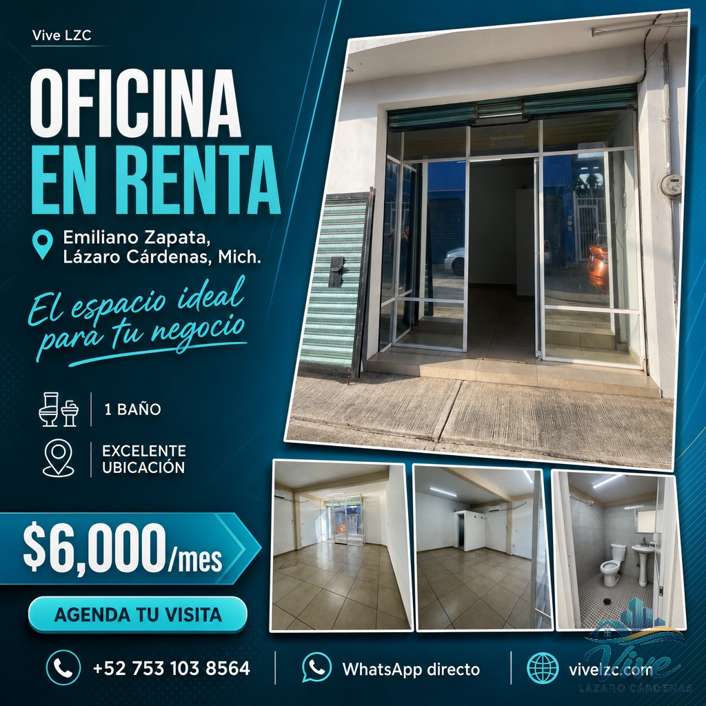 OFICINA EN RENTA EN LA COLONIA EMILIANO ZAPATA SOBRE AV DEL LIBRAMIENTO